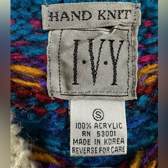Vintage IVY Hand Knit Chunky Sweater Size: S - Picture 2 of 4
